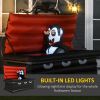 6 Ft Halloween Inflatable Vampire In Coffin Outdoor Decoration With Built-In Led Lights, Ip44 Waterproof Blow Up Dracula Coffin Yard Decoration With S