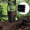 5 In 1 Bulb Planter Tool Long Handle Gardening Bulb Transplanter With Gloves Brush Serrated Base Dual Pedal Digging Holes To Plant Tulips Iris Daffodi
