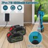 2-In-1 Cordless Pole Saw And Mini Chainsaw With Extension Pole 21V Battery 6” Electric Brushless Pole Chainsaw With Digital Display Auto Oiler Safety