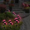 2Pcs Solar Powered Lights Outdoor Rose Flower Led Decorative Lamp Water Resistant Pathway Stake Lights For Garden Patio Yard Walkway