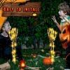 Halloween Decorations with 20 LED lights 8 changeable lighting modes waterproof battery-powered timer Skeleton Hand Realistic Halloween skeleton indoo