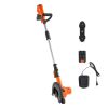 Lawn Edger, 8.8-inch Blade Length, Battery Powered Cordless Edger Lawn Tool, with 3-Position Blade Depth, 4000 mAh Battery and Charger Included