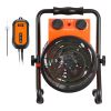 Greenhouse Heater, 1500W Electric Space Heater with Thermostat, Heating Tube Element, 25° Adjustable Angle, IPX4 & Overheat Protection