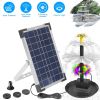 3-Tier Solar Bird Bath Fountain Solar Powered Water Pump Waterfall Feature with Colorful Light 3 Nozzles 6W Solar Panel for Bird Bath Patio Yard Pond