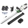 Fresh Fab Finds 20in Cordless Hedge Trimmer 21V Handheld Bush Trimmer Electric Grass Shrub Trimmer with Dual-Action Blades 0.6in Cutting Diameter Safe