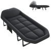 Folding Camping Bed, Adjustable Camping Cot with Mattress for Patio or Beach