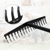 5.4FT Bow Heavy Duty Wide Metal Garden Lawn Rake, 17 Inch Garden Leaf Rake, for Loosening Soil, Raking Leaf, Leveling Rocks, Spreading Mulch Gravel