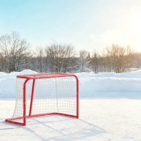 35" X 18" Street Hockey Goal Easy Setup Net Lightweight Portable with Metal Frame for Outdoor Sports