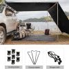 Side RV Awning Shade Kit 8'x10', Black