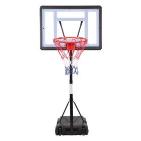 [Same Model Code: 13290080]HY-B064S Portable Movable Swimming Pool PVC Transparent Backboard Basketball Stand (Basket Adjustment Height 1.15m-1.35m) M
