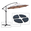 145 lbs Capacity Weighted Cantilever and Offset Patio Umbrella Base in Black (4-Piece) (Shipment from Walmart)