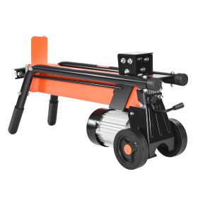 Electric Log Splitter, 6.5 Tons Electric Wood Splitter, 1500W 15 Amp Motor, Portable Firewood Splitting Machine with 6" Wheels