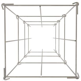 Tomato Cages, 11.8" x 11.8" x 46.1", 10 Packs Square Plant Support Cages, Silver PVC-Coated Steel Tomato Towers for Climbing Vegetables, Plants