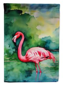 Flamingo House Flag Large Porch Sleeve Pole Decorative Outside Yard Banner Artwork Wall Hanging, Polyester, House Size, Multicolor