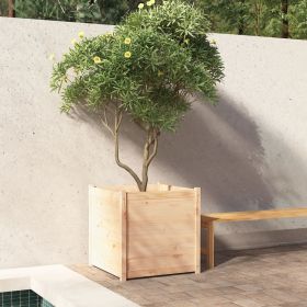 Garden Planter Natural Pine Solid Pinewood 27.6 in Durable