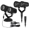 Christmas Snowflake Projector Light Dual-Head Led Stake Light Ip44 Waterproof Xmas Decoration For Holiday Indoor Outdoor Use Garden Patio Wall Decor