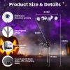 2Packs Solar Scary Eyeballs Lights Outdoor Halloween Decoration Swaying Light Halloween Path Lights Ornaments With Total 12Led Ip65 Waterproof For Yar
