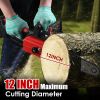 12Inch Electric Cordless Chainsaw With 2Pcs 21V 3.0Ah Battery And Charger Brushless Battery Operated Handheld Chainsaw With Auto Oiler Safety Switch F