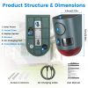 2Pack 3-In-1 Ultrasonic Solar Animal Repeller Motion Activated Animal Repellent With Ultrasonic Sound Alarm Strobe Light 4 Modes Ip55 Waterproof For D