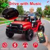 24V Kids Ride On Car With 2.4G Parent Remote Control, 4Wd Electric Ride On Truck With Dual 80W Motors, Four-Wheel Suspension, Led Headlights, Wireless