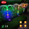 4Pcs Solar Powered Jellyfish Lights Ip44 Waterproof Decorative Outdoor Lamps 7 Color Changing Night Light