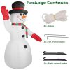 7.9Ft Christmas Inflatable Giant Snowman Blow Up Light Up Snowman With Led Lights Hat Scarf  Ipx4 Waterproof Christmas Outdoor Yard Lawn Holiday Decor