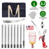 2-In-1 Pole Saw & Fruit Picker With 1.3-9.6Ft Extendable Stainless Steel Pole Manual Tree Pruner With 65Mn Steel Blade Fruit Picking Basket Storage Ba