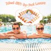 3 Pack Inflatable Pool Floats For Adult 1 Drink & Snack Float 2 Water Hammocks With High Buoyancy Pillows Cooling Mesh
