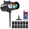 12 Patterns Led Projector Lights Ip65 Waterproof Ocean Wave Projector Light With Remote Control Timer For Christmas Halloween Festival Wedding Party D