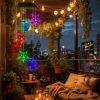 Solar Moon And Star Wind Chime 7 Color Changing Wind Chime For Outside Ipx4 Waterproof Outdoor Garden Yard Decor