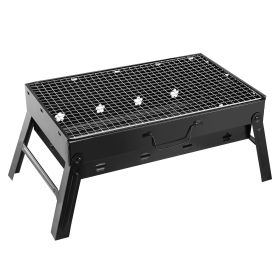 Portable Bbq Grill Foldable Charcoal Grill Lightweight Smoker Grill For Camping Picnics Garden Grilling