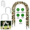 7.87Ft H X 4.59Ft W Adjustable Metal Garden Arch Diy Outdoor Trellis For Climbing Plants Wedding Arch Decoration Iron Arbor For Backyard Garden Entran