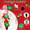 8Ft Climbing Inflatable Santa Claus With Light Hanging Blow Up Christmas Inflatable Indoor Outdoor Christmas Decorations 3 Santa Claus 3 Merry Christm