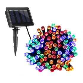 12M 100 Leds Solar String Fairy Lights Multicolor String Lamps Garden Xmas Lamp
