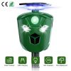 Electric Solar Powered Ultrasonic Animal Repeller 360° Ultrasonic Animal Driver With Motion Sensor Led Flashing Lights Waterproof Outdoor Animal Repel