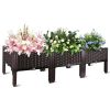 Outdoor Raised Garden Bed With Legs Elevated Planter Box With Self-Watering System For Garden Patio Balcony Vegetables Flowers Herbs Pp Plastic Box Ea