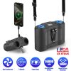 16000Mah 4 In 1 Dual-Turbine Waist Clip Fan Wearable Personal Fan Hands-Free With 5 Speeds Lcd Display Lanyard Double As Power Bank For Jobsites Campi