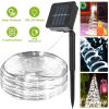 Solar Powered String Lights Outdoor 39.37Ft 100 Led 8 Modes Solar Fairy Rope Lamp Ip65 Waterproof Decorative Lights For Home Garden Parties