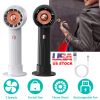 Portable Handheld Fan Rechargeable Pocket Personal Fan Quiet Desk Phone Holder Fan With 3 Speeds Removable Base For Commute Office Outdoor Indoor