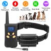 Dog Training Collar Ipx7 Waterproof Pet Beep Vibration Electric Shock Collar Rechargeable Transmitter Receiver Trainer W/ Remote