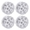 4Pcs Submersible Rgb Led Lights Ip68 Waterproof Underwater Color Changing Lamps Remote Control Battery Operated Floral Light For Vase Fountain Aquariu