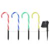 Solar Christmas Candy Cane Light Ip55 Waterproof Stake Light Lamp For Patio Yard Garden Pathway Outdoor Christmas Decorative Light