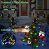 4Packs Solar Christmas Tree Lights Xmas Garden Decorations Tree Stake Lamp 20Leds Solar Decor Light With Constant And Flashing Mode For Pathway Yard P