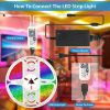 Led Strip Lights, Waterproof 16.4Ft 300 Leds Smd5050 Rgb Color Changing Wifi Smart Led Light Strip Work With Alexa Google Assistant Sync With Music Ap