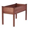 48X24X30In Elevated Raised Garden Bed With Legs, Wooden Planter Box For Outdoor Vegetable Herb Flower Fruit Growing