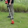 Cordless Grass Trimmer, 37-50.4in Adjustable Pole, 2x1500mAh Rechargeable Batteries, 8000 RPM Powerful Motor, 60° Trimming Angle