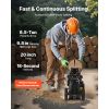 Electric Log Splitter, 6.5 Tons Electric Wood Splitter, 1500W 15 Amp Motor, Portable Firewood Splitting Machine with 6" Wheels