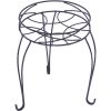 (2 pack) 13IN Round Matte Black Metal Plant Stand