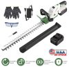 Fresh Fab Finds 20in Cordless Hedge Trimmer 21V Handheld Bush Trimmer Electric Grass Shrub Trimmer with Dual-Action Blades 0.6in Cutting Diameter Safe