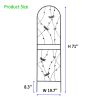 2 Pack Metal Garden Trellis 71" x 19.7" Rustproof Trellis for Climbing Plants Outdoor Flower Support Dragonfly Deco Black